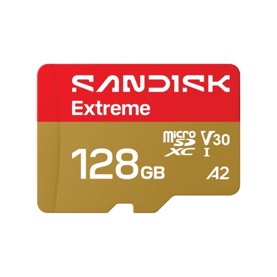 SANDISK 128GB Extreme Go microSD Card + Adapter, Up to 170MB/s Read Speeds